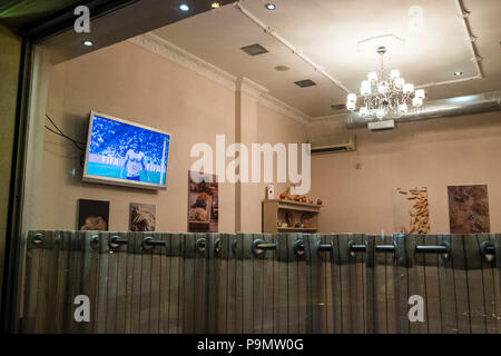 L'Albanie, Tirana, le soir de la Coupe du Monde Banque D'Images