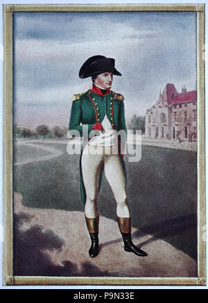 NapolÃ©on Bonaparte, le 15 août 1769 â€" 5 mai 1821, était un homme d'État français et chef militaire, l'amélioration numérique reproduction d'une estampe originale de l'année 1900 Banque D'Images