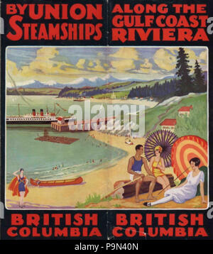 320 Union Steamship Company affiche publicitaire Banque D'Images