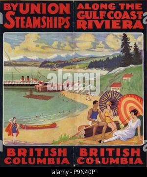 320 Union Steamship Company affiche publicitaire Banque D'Images