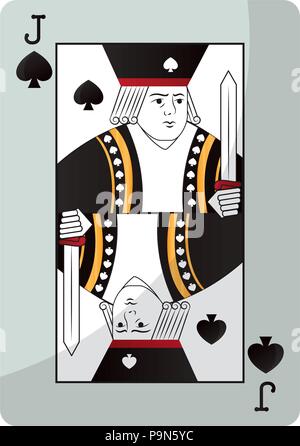 Jeu de cartes casino jack pique Illustration de Vecteur