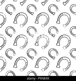 Grunge metal fond symbole chance horseshoe Illustration de Vecteur