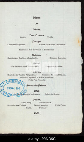 138 en l'HONNEUR DU DÎNER ANNUEL DE L'ANNIVERSAIRE DE BENJAMIN FRANKLIN (organisé par TYPOTHETAE) DE LA VILLE DE NEW YORK (at) HOFFMAN HOUSE (HÔTEL ;) (NYPL)-270847-4000003902 Hades Banque D'Images