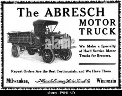 31 1911 Abresch-Cramer ad camions Banque D'Images