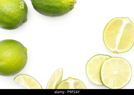 Haut fond Limes vue sur white Banque D'Images