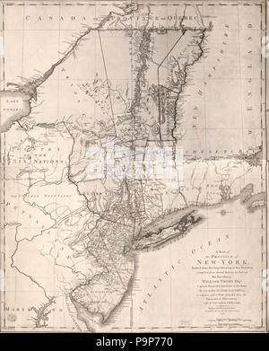 Une carte de la province de New-York, de l'reduc grand dessin de cette province, compilées à partir des enquêtes réelles par ordre de Son Excellence William Tryon, Esqr., capitaine général et gouverneur de la Banque D'Images