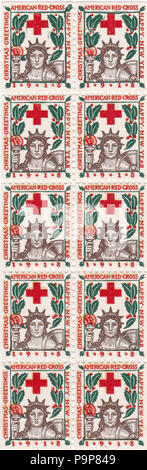 37 1918-1x US Joint Noël carnet de 10 Banque D'Images