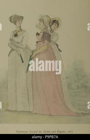 . L'illustration de mode allemande, 1801 . Publié en 1909, décrit la mode de générations plus tôt. 94 AAModes et manières1 Banque D'Images