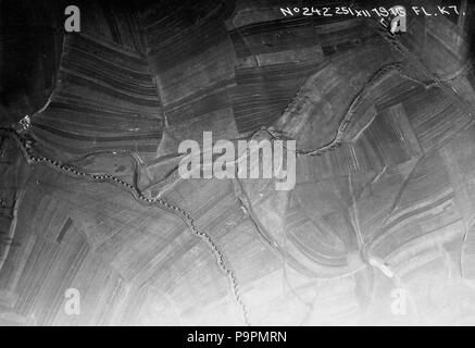 102 photo aérienne, Première Guerre mondiale, tranchée, bird's eye view Fortepan 31771 Banque D'Images