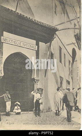 114 Alger bib et Ecole et rue l'Etat-Major Banque D'Images