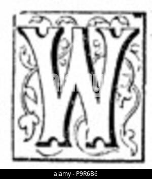 Bloc 211 Lettre W Banque D'Images