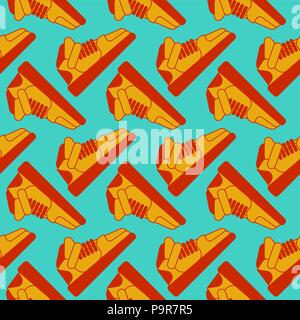 Modèle de chaussures sans couture. Chaussures de sport de fond. Vector ornament Illustration de Vecteur