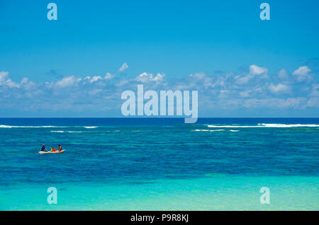 Canoë à Pandawa, plage Jimbaran, Bali Kuta Sud, Badung Banque D'Images