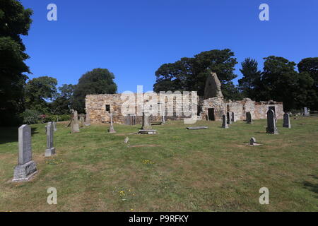 Ruine de St Andrew's Kirk Bouaye East Lothian Ecosse Juillet 2018 Banque D'Images