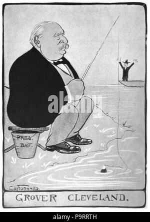 280 Caricature de Grover Cleveland Banque D'Images