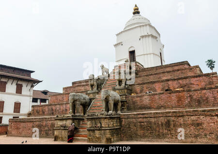 Temple Fasidega dans Bhaktapur Durbar Square, au Népal Banque D'Images