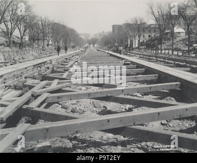 249 122e Broadway Subway construction 1901 Banque D'Images