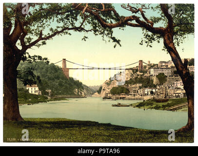 324 Clifton Suspension Bridge du traversier, Bristol, Angleterre-RCAC2002696418 Banque D'Images