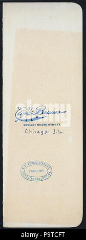 Le dîner (536) détenus par CAFE BRAUER (at) "229 State Street, Chicago, IL" (REST') (NYPL Hadès-272551-475519) Banque D'Images