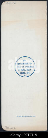 Le dîner (536) détenus par CAFE BRAUER (at) "229 State Street, Chicago, IL" (REST') (NYPL)-272551-4000007697 Hades Banque D'Images