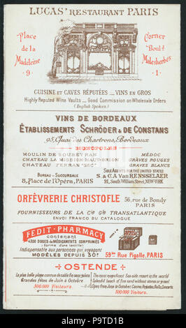 Petit-déjeuner (233) détenus par CIE GLE TRANSATLANTIQUE (SS) à LA CHAMPAGNE (SS ;) (NYPL)-272472-4000007538 Hades Banque D'Images