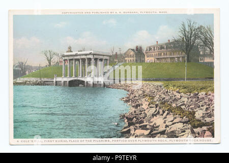 333 Cole's Hill, lieu de sépulture des premiers pèlerins, portique sur Plymouth Rock, Plymouth Rock House, Plymouth, de masse (NYPL b12647398-74595) Banque D'Images