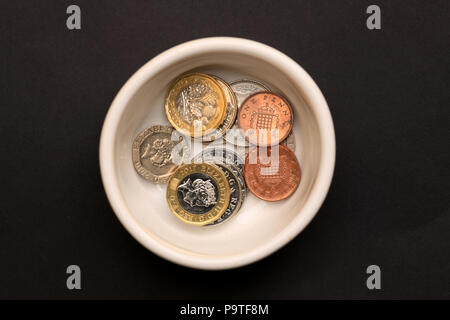 Petit pot de l'anglais de monnaie. Banque D'Images
