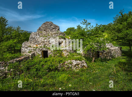 Hangar pastoral, tholos. Abruzzo Banque D'Images