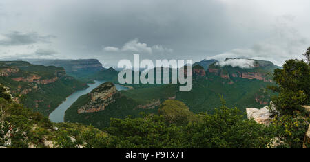 Blyde River Canyon & Trois Rondavels, Blyde River Canyon Nature Reserve, Moremela, Mpumalanga, Afrique du Sud, l'Afrique Banque D'Images