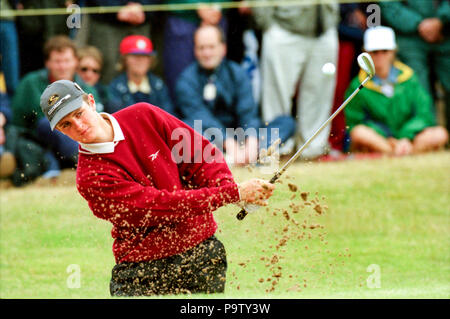 SOUTHPORT, Angleterre du 16 au 19 juillet 1998. Golfeur anglais Justin Rose dans le British Open 1998 Championnats de Golf. En tant qu'amateur est passé à égalité en 4e position au 127e Open Championship, s'est tenue au Royal Birkdale Golf Club à Southport, Angleterre. Sur 20 ans, il est favori pour prendre le 2018 s'ouvrir à la compétition de Carnoustie en Ecosse. ©Jayne Russell/ Alamy Stock Photo Banque D'Images