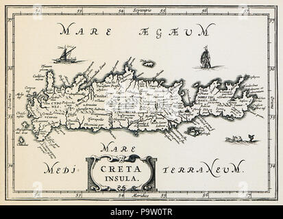 357 insula Creta - Laurenberg Johann - 1661 Banque D'Images