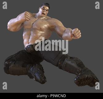 3D Illustration Big Giant isolé sur Gray Banque D'Images