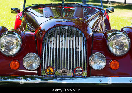 Oldtimer Morgan Plus 8, calandre, phares, vue avant, véhicule historique, Allemagne Banque D'Images