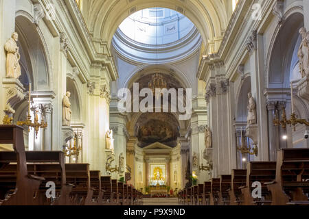Intérieur de la cathédrale de Palerme de l'Assomption de la Vierge Marie, Palermo, Sicily, Italy, Europe Banque D'Images