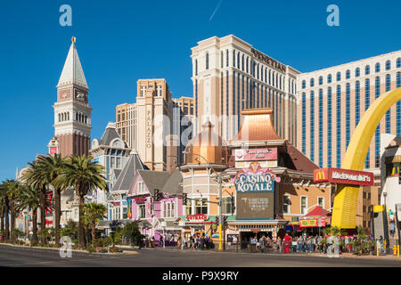 Strip de Las Vegas, les Casinos et les hôtels à Las Vegas, Nevada, USA Banque D'Images