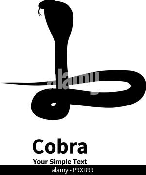 Vector illustration de silhouette noire d'un cobra Illustration de Vecteur