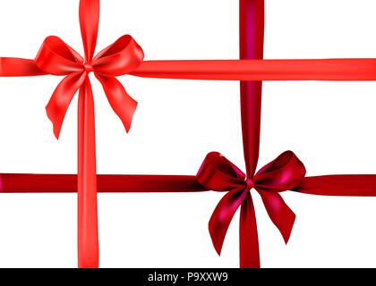 Set de rubans rouges Illustration de Vecteur