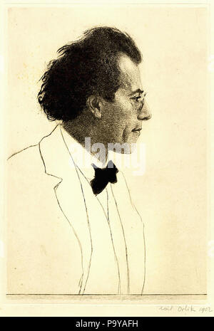 Emil Orlik - Portrait de Gustav Mahler Banque D'Images