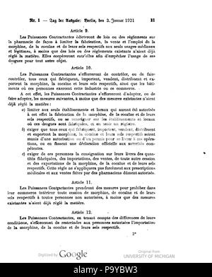 511 001 0011 Reichsgesetzblatt 1921 Deutsches Banque D'Images