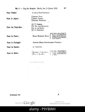 511 001 0017 Reichsgesetzblatt 1921 Deutsches Banque D'Images