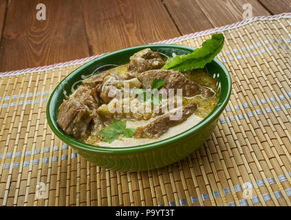 Curry de mouton simple - la plupart des Indiens de manger de la viande, Close up Banque D'Images