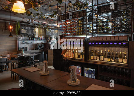 Vagabond Vins Vins bar & restaurant à Battersea Banque D'Images