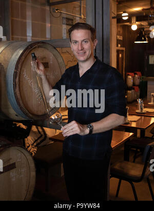Vagabond Vins Vins bar & restaurant à Battersea : Gary Monery vigneron Banque D'Images