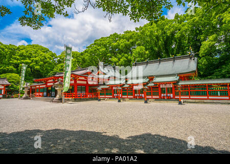 Pèlerinage de Kumano kodo. Kumano Hatayama Taisha. Grand lieu de culte situé à l'embouchure de la rivière Kumano-gawa. Shingu. La préfecture de Wakayama. Le Japon Banque D'Images