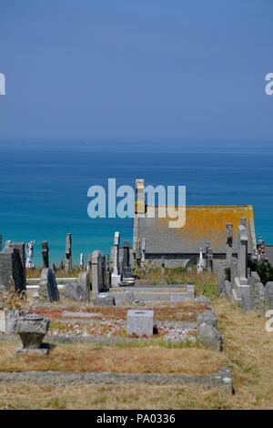 Banoon cimetière de St Ives en Cornouailles Banque D'Images