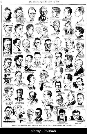 606 caricaturistes' auto-portraits (1919) Banque D'Images