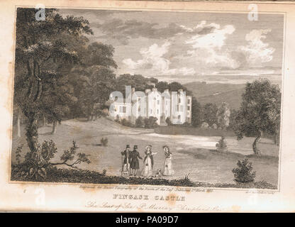 621 Gravure de Château Fingask, Tayside, par Alexander Carse. Publié par James Knox, Édimbourg, 1831 Banque D'Images