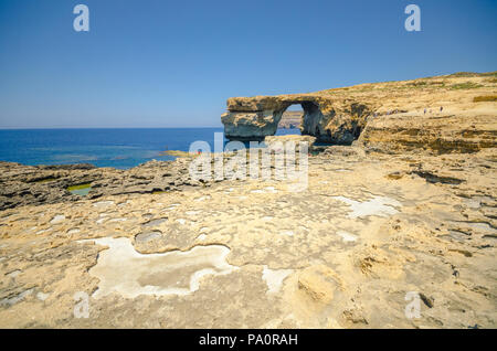 Fenêtre d'azur sur l'île de Gozo - Malte Banque D'Images