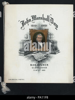 569 POUR LE DÎNER JOUR JOHN MARSHALL (détenu par) (CLEVELAND BAR-) (at) "COLONIAL HOTEL;CLEVELAND,OH" (hôtel ;) (NYPL Hadès-275505-476604) Banque D'Images