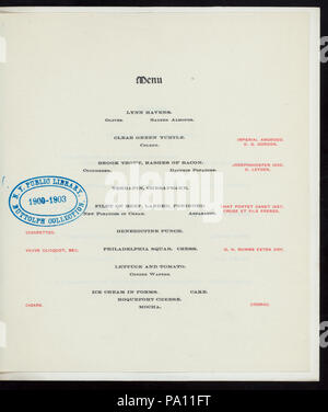 569 POUR LE DÎNER JOUR JOHN MARSHALL (détenu par) (CLEVELAND BAR-) (at) "COLONIAL HOTEL;CLEVELAND,OH" (hôtel ;) (NYPL)-275505-4000012321 Hades Banque D'Images